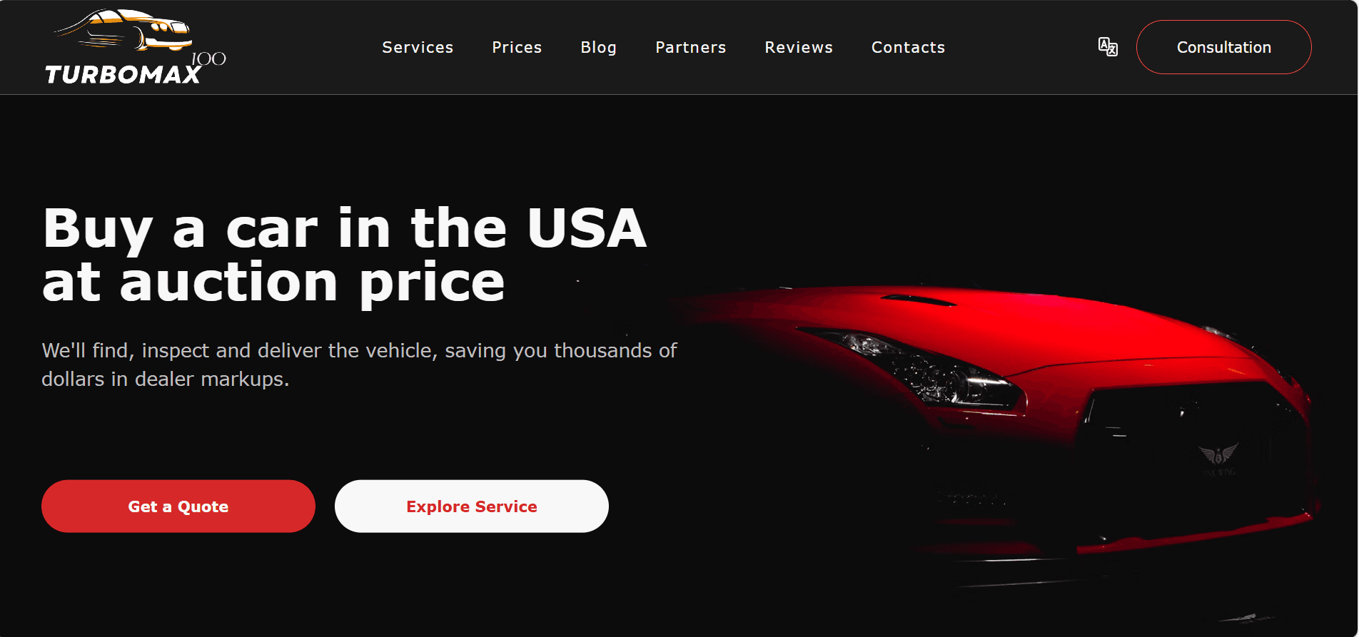 Turbomax 100 website screenshot